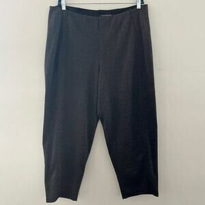Liverpool Pants Women's 20W Gray Knit Herringbone Trouser Pull-On Stretch Crop